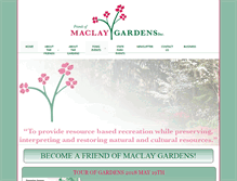 Tablet Screenshot of friendsofmaclaygardens.org